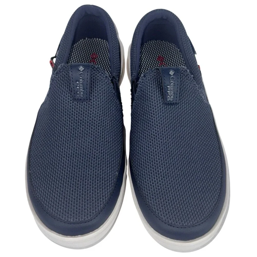 Columbia Mens Size 8 Nocturnal Blue Boatside Breathe PFG Boat Slip On Shoes New